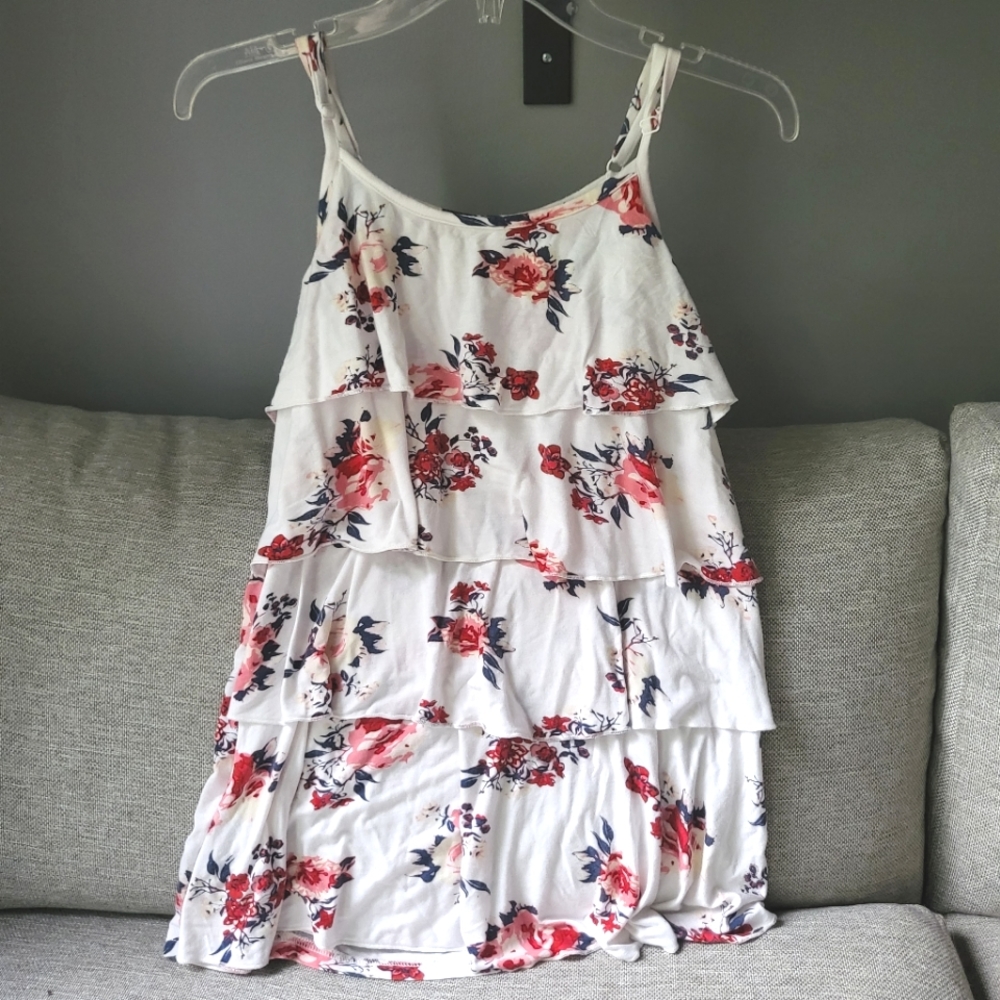 Spaghetti Strap Ruffle Top